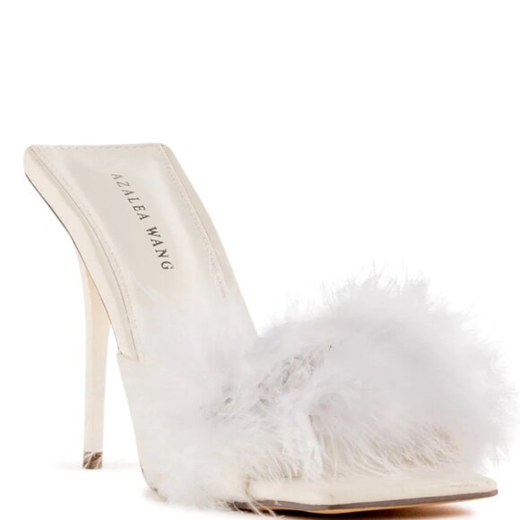 Callie Summer Bling Bride: White Feathered & Flirty Stiletto Heel 7 8 9 10 - Picture 3 of 4